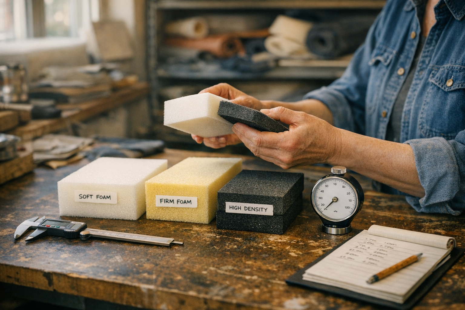 Schuimrubber op maat in verschillende diktes en dichtheden