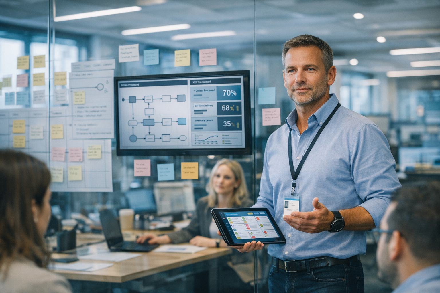 Procescoördinator aan het werk