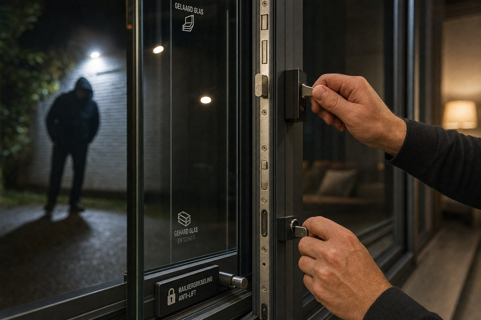 Railvergrendeling sluitingen glazen schuifwanden